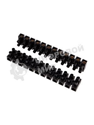 Клеммная винтовая колодка Rexant KВ-35 10-35, ток 80 A, полипропилен черный (10 шт./уп.)