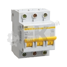 Выключатель автоматический модульный 3п D 2А 4.5кА ВА47-29 IEK MVA20-3-002-D