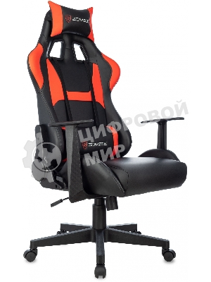 Кресло Zombie Game Penta черный/красный, экокожа, 120 кг, механизм качания