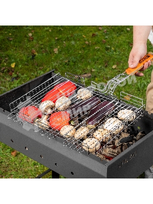 Решетка гриль Camping Palisad 315х410х70 мм объемная хромир.