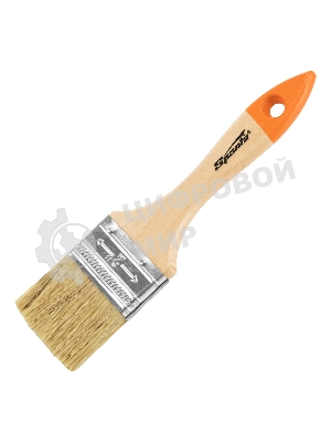 Кисть плоская Sparta 50 мм, натуральная щетина, деревянная рукоятка, для масляных красок, лаков