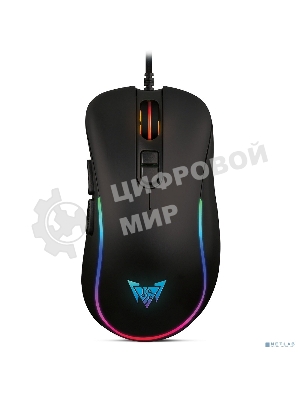 Мышь проводная Crown CMGM-902 черный, 7200 dpi, USB, кнопки - 7