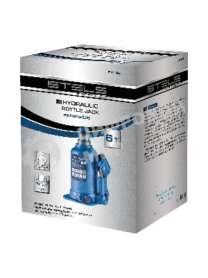 Домкрат гидравлический бутылочный телескопический Stels 6 т, подъем 180-410 мм