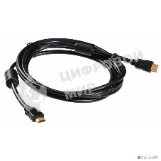 Кабель аудио-видео Buro HDMI (m)/HDMI (m) 3м. феррит.кольца черный HDMI-19M/19M-3M-MG