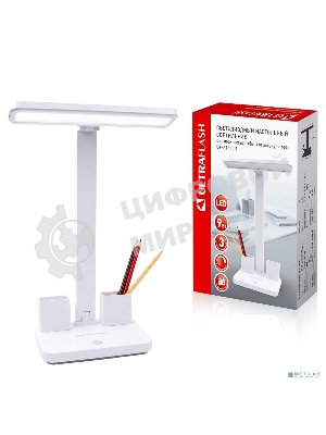Настольный светильник Ultraflash UF-814 C01 белый (Led, светильник настольный, 9Вт, аккум., димм., смена цвет.темп.)