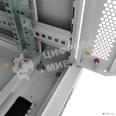 Шкаф серверный напольный Cabeus, IP20, 42U, 2055х600х800 мм (ВхШхГ), дверь: перфорация, разборный, серый