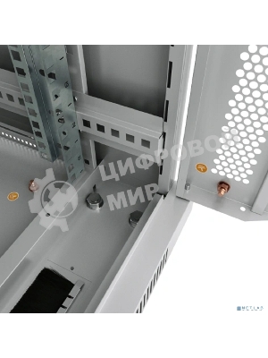 Шкаф серверный напольный Cabeus, IP20, 42U, 2055х600х800 мм (ВхШхГ), дверь: перфорация, разборный, серый