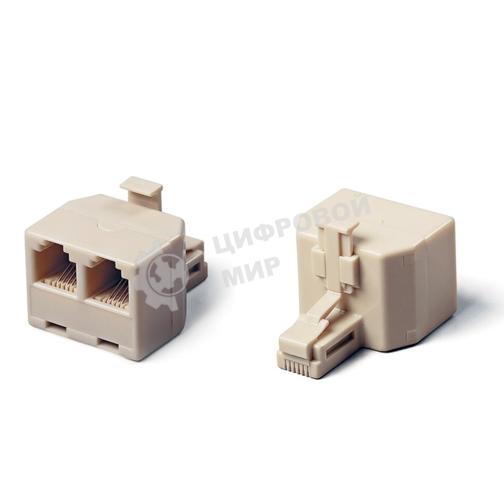 Разветвитель US-12 RJ45 8P8C (джек) -> 2x8P8C (розетки)