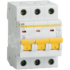Выключатель автоматический модульный 3п D 2А 4.5кА ВА47-29 IEK MVA20-3-002-D
