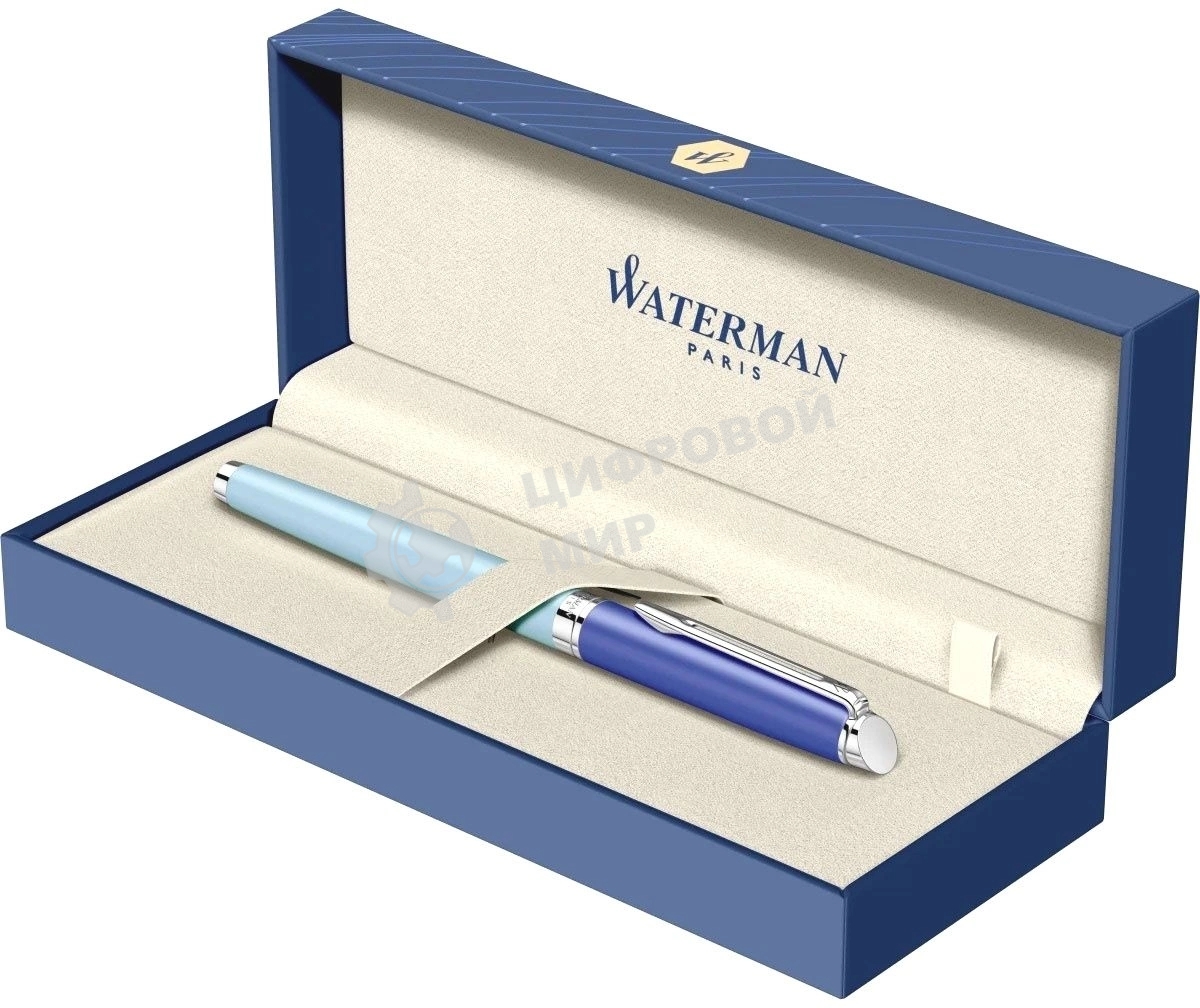 Ручка перьевая Waterman Hemisphere Colour Blocking (2179924) Blue CT, сталь нержавеющая, F, подарочная коробка