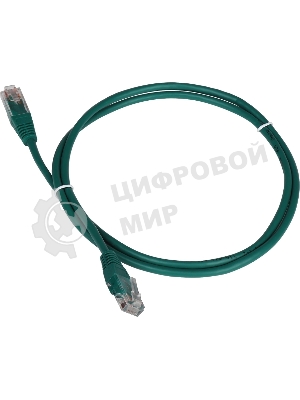 Патч-корд Lanmaster TWT UTP кат.5e, с заливными колпачками, 0.5 м, зеленый
