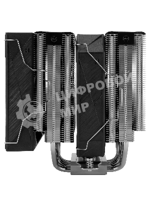 Кулер для процессора Thermalright Royal Pretor 130 (4-pin PWM, 158мм, Ni/Cu, 6x6мм, 1x120+1x130мм, 80.45CFM/81.88CFM, 29.4dBA/28.3dBA, 2150PM/1750RPM, S: 1200, 1700, 1851, 2011, 2066, 115X, AM4, AM5, silver, black)