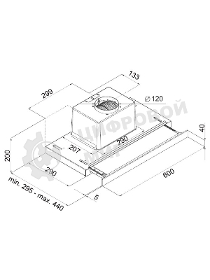Вытяжка встраиваемая Maunfeld Ouse Touch Glass 60 белый, 60 см, 750 куб. м/ч, 48 дБ