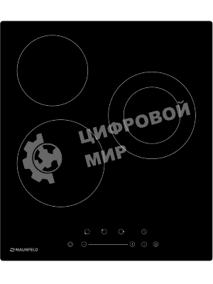 Варочная электрическая панель Maunfeld EVCE.453.D-BK, конфорок: 3 шт., стеклокерамика, независимая, черный