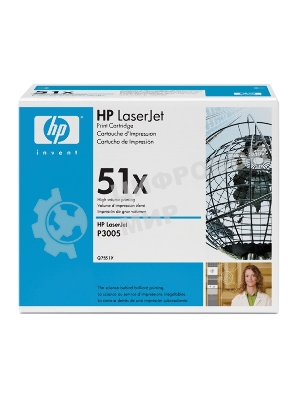 Картридж лазерный HP Q7551XD черный двойная упаковка для LaserJet P3005/M3027mfp/M3035mfp 2 x 13000 стр.