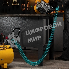 Полиуретановый спиральный шланг профессиональный Stels BASF, 10 м, с быстросъемными соединениями