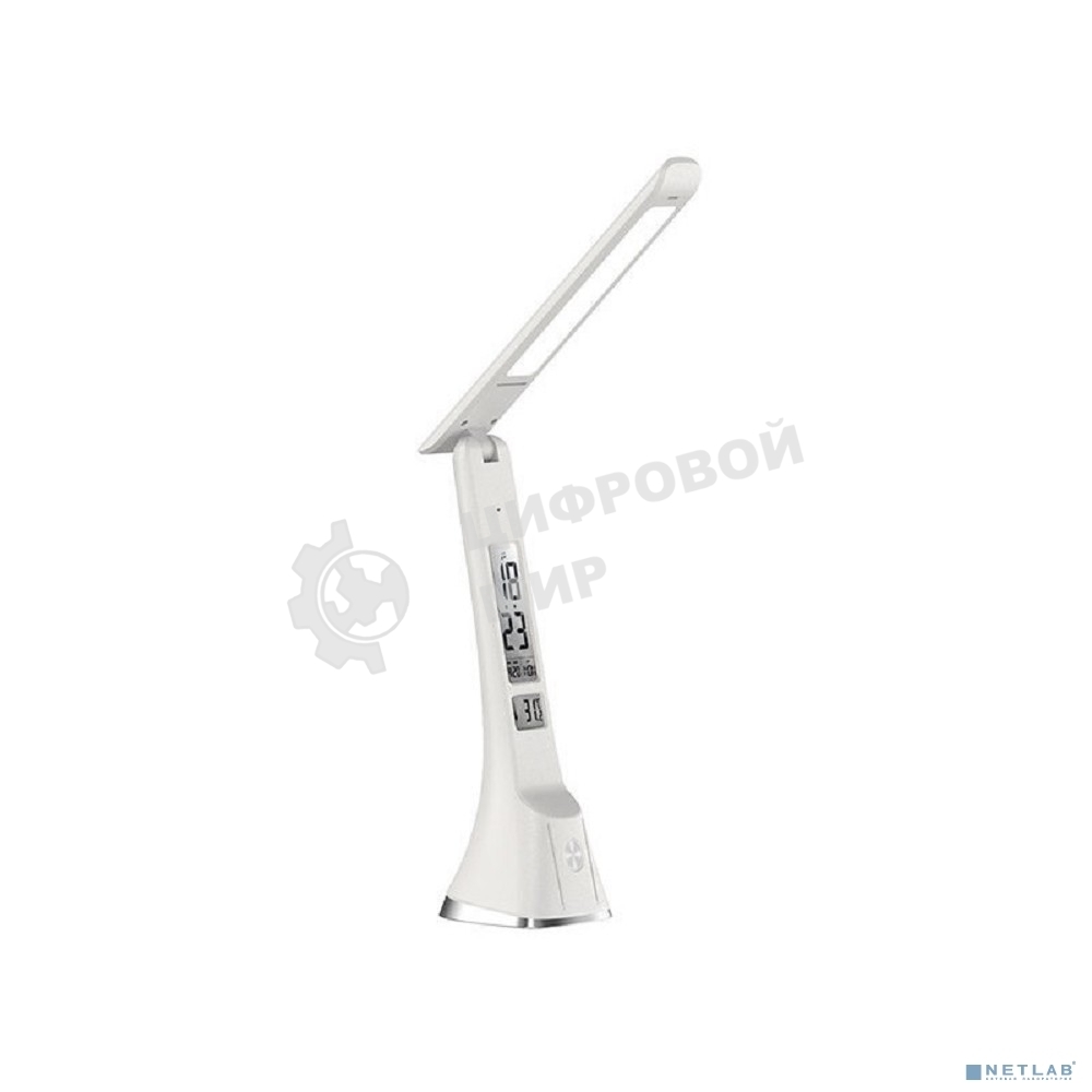 Настольный светильник Ultraflash UF-821 C01 белый (Led, светильник настольный, 7Вт, дисплей,смена цвет.темп, кожа)