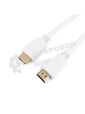 Кабель Cablexpert HDMI CC-HDMI4-W-10, 19M/19M, v2.0, медь, позол.разъемы, экран, 3 м, белый, пакет
