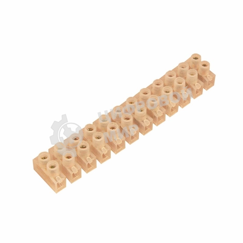 Клеммная колодка винтовая Rexant KВ-25 (10-25 мм²), ток 60 A, полиэтилен белый (ЗВИ)