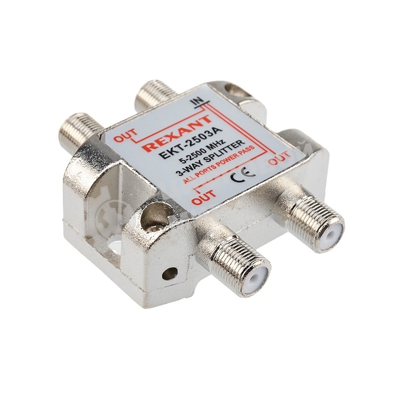 Делитель ТВ Rexant х 3 под F разъем 5-2500 МГц 