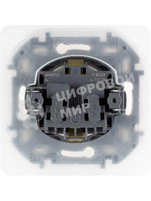 Розетка 2К+З IP44 с крышкой и шторками немецкий стандарт 16А 250 В белый