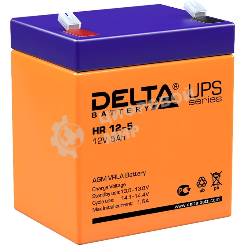 Батарея для ИБП Delta HR 12-5 (12V, 5Ah)