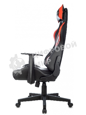 Кресло Zombie Game Penta черный/красный, экокожа, 120 кг, механизм качания