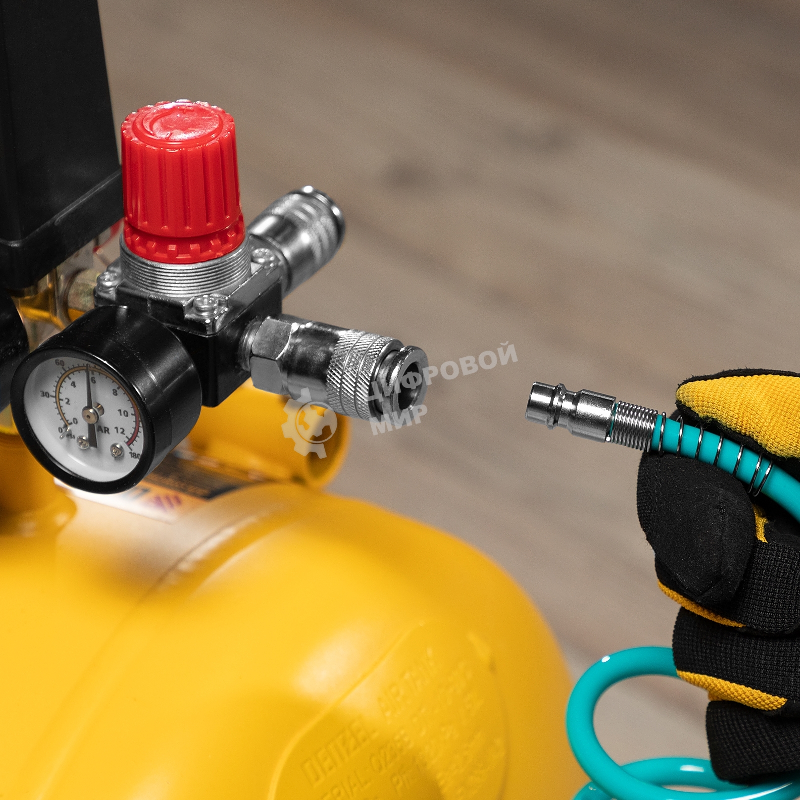 Полиуретановый спиральный шланг профессиональный Stels BASF, 10 м, с быстросъемными соединениями