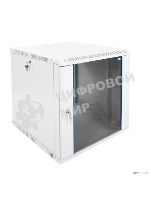 Шкаф телеком. настенный разборный 12U (600х650) дверь стекло,цвет черный (ШРН-Э-12.650-9005) (1коробка)