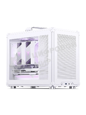 Компьютерный корпус без блока питания JONSBO C6 MAX Handle, Mini-Tower, TG, no fan, 1xUSB-A 3.0 + 1xUSB-C 3.1, mATX, mITX белый
