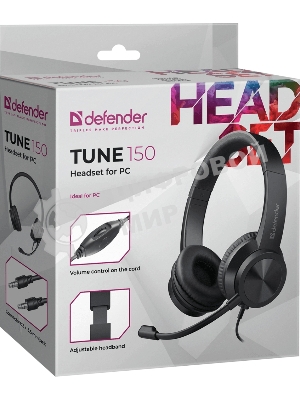 Гарнитура Defender Tune 150 чёрный, проводная