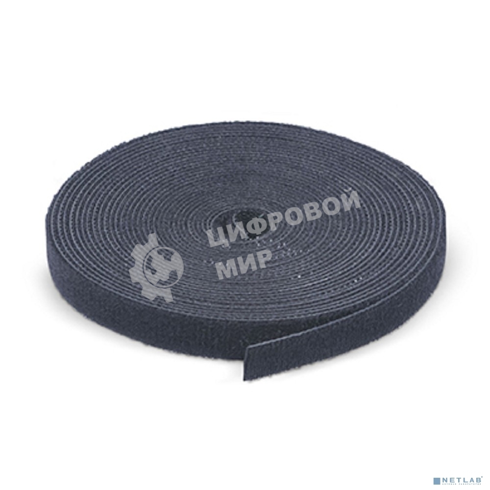 Лента липучая Cabeus, 9 мм Ш, 5 000 мм Д, полиамид, черный