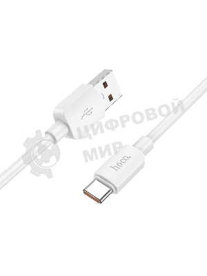 Кабель USB2.0 Hoco AM/Type-C, 6A, X96, 1м, белый, коробка