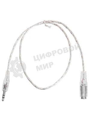 Кабель-удлинитель аудио Buro Jack/Plug 3.5мм (f) 1м. прозрачный