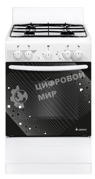 Плита газовая Gefest ПГ 5100 0017 белый конфорок - 4 шт, духовка - 52 л, 50 см x 85 см x 58.5 см