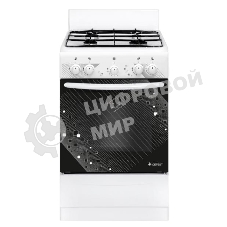 Плита газовая Gefest ПГ 5100 0017 белый конфорок - 4 шт, духовка - 52 л, 50 см x 85 см x 58.5 см