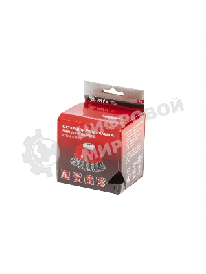 Щетка Matrix для УШМ, 75 мм, М14, Чашка, крученая проволока 0,8 мм