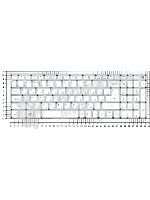 Клавиатура для ноутбука Acer Aspire E5-573/Nitro VN7-572G VN7-592G белая