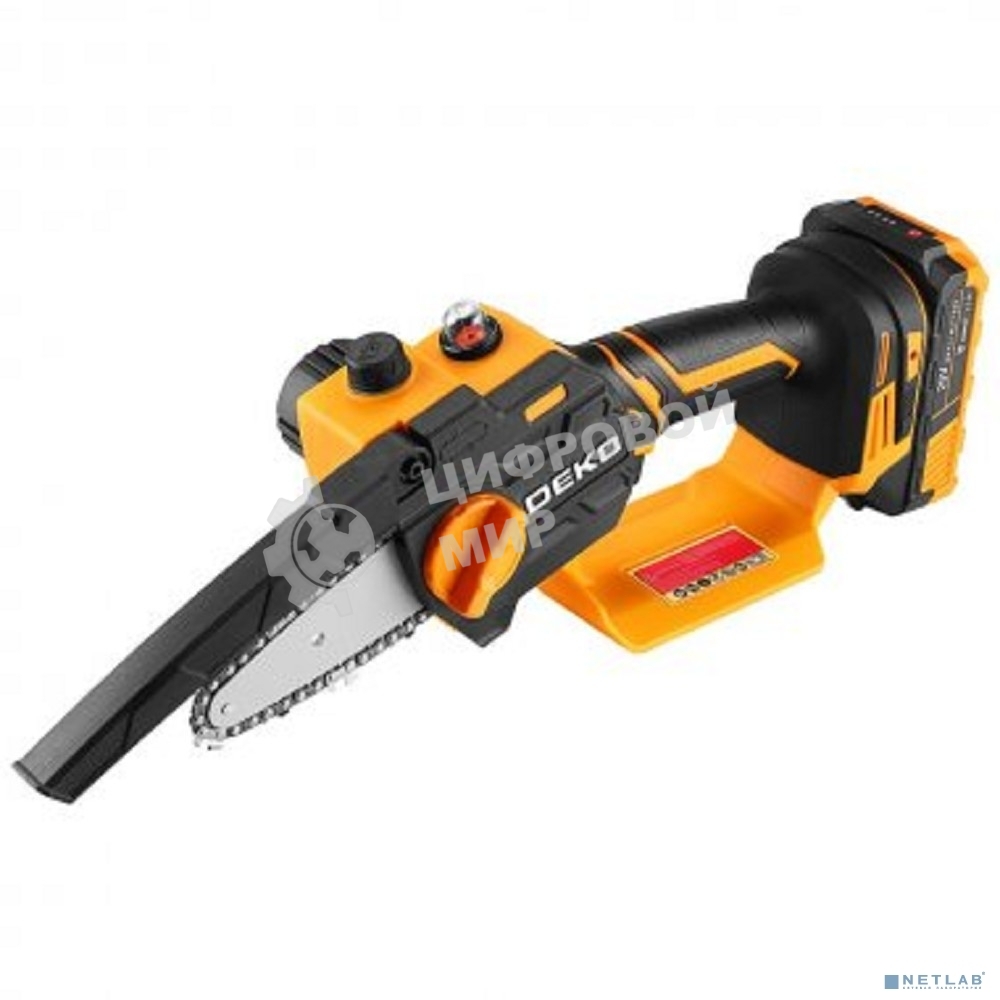 Пила цепная аккумуляторная DEKO DKCHS 20-4 [063-4480] 20В, 1x2.0А·ч