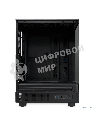 Компьютерный корпус без блока питания HSPD F510, Panoramic Mid Tower, черный, TG, 0.5 SPCC, no fans ATX, mATX, mITX 180/280/160мм 1x2.5