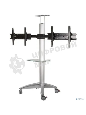 Arm media PT-STAND-15 (состоит из 2-х частей) black 1 шт/уп. Моб. стойка напол. для 2-х TV 26