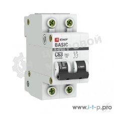 Выключатель автоматический EKF mcb4729-2-50C 2P 50А (C) 4,5кА ВА 47-29 Basic