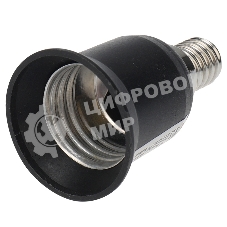 Переходник Rexant цокольный E14-E27 черный