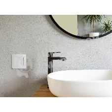 Розетка 2К+З IP44 с крышкой и шторками немецкий стандарт 16А 250 В белый