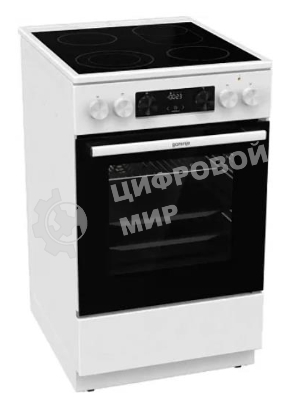 Плита электрическая Gorenje GECS5C70WA белый, конфорок 4 электрических, духовка 70 л, 50 см x 85 см x 59.4 см