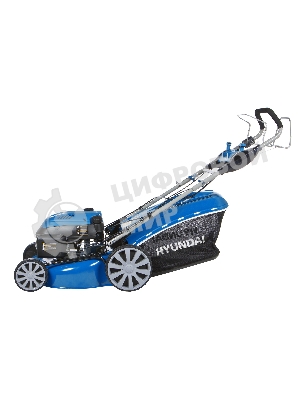 Бензиновая газонокосилка Hyundai L 4610SE самоходная, электрозапуск, двигатель Hyundai ICV145,4-х такт, 3.5 л.с./145 см3, Ширина среза 45,7 см, Высота среза 25-75 мм, 35 кг