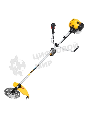 Триммер бензиновый Denzel DT-43E, 43 см3, неразъемная штанга, электростартер, состоит из 2 частей