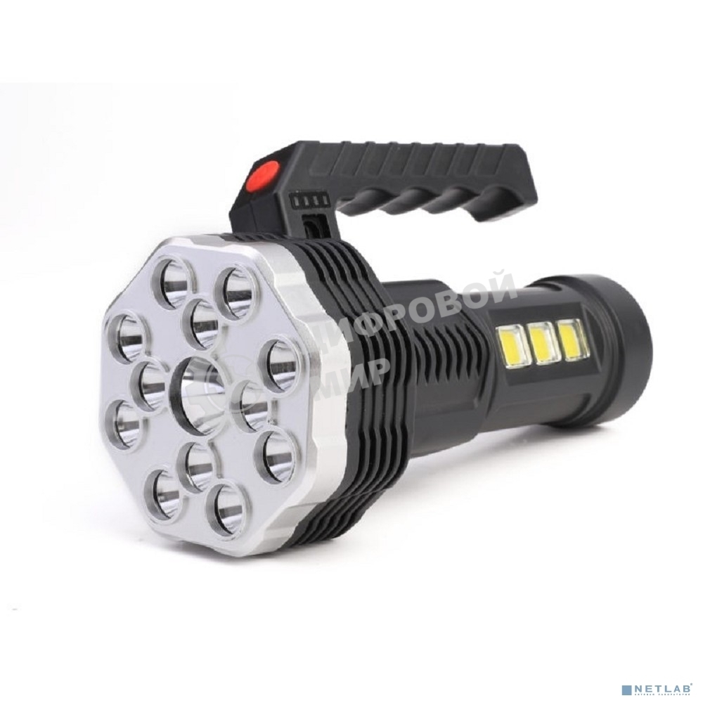 Фонарь Ultraflash LED51537 (фонарь акк 4В, черный, 16LED, 3 Вт, 4 реж, Micro USB, бокс)