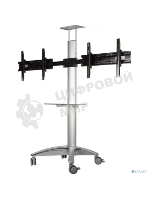 Arm media PT-STAND-15 (состоит из 2-х частей) black 1 шт/уп. Моб. стойка напол. для 2-х TV 26