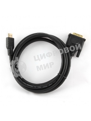 Кабель HDMI-DVI Cablexpert CC-HDMI-DVI-10, 19M/19M, single link, медь, позол.разъемы, экран, 3.0м, черный, пакет